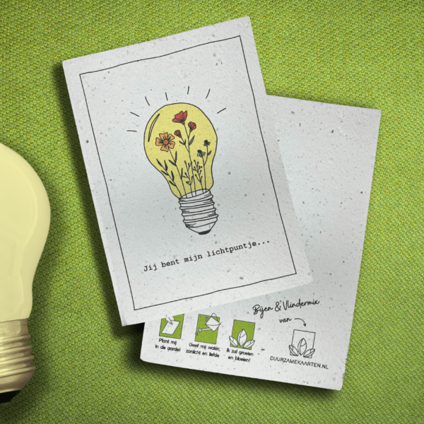 Bemoedigende lichtpuntje wenskaart