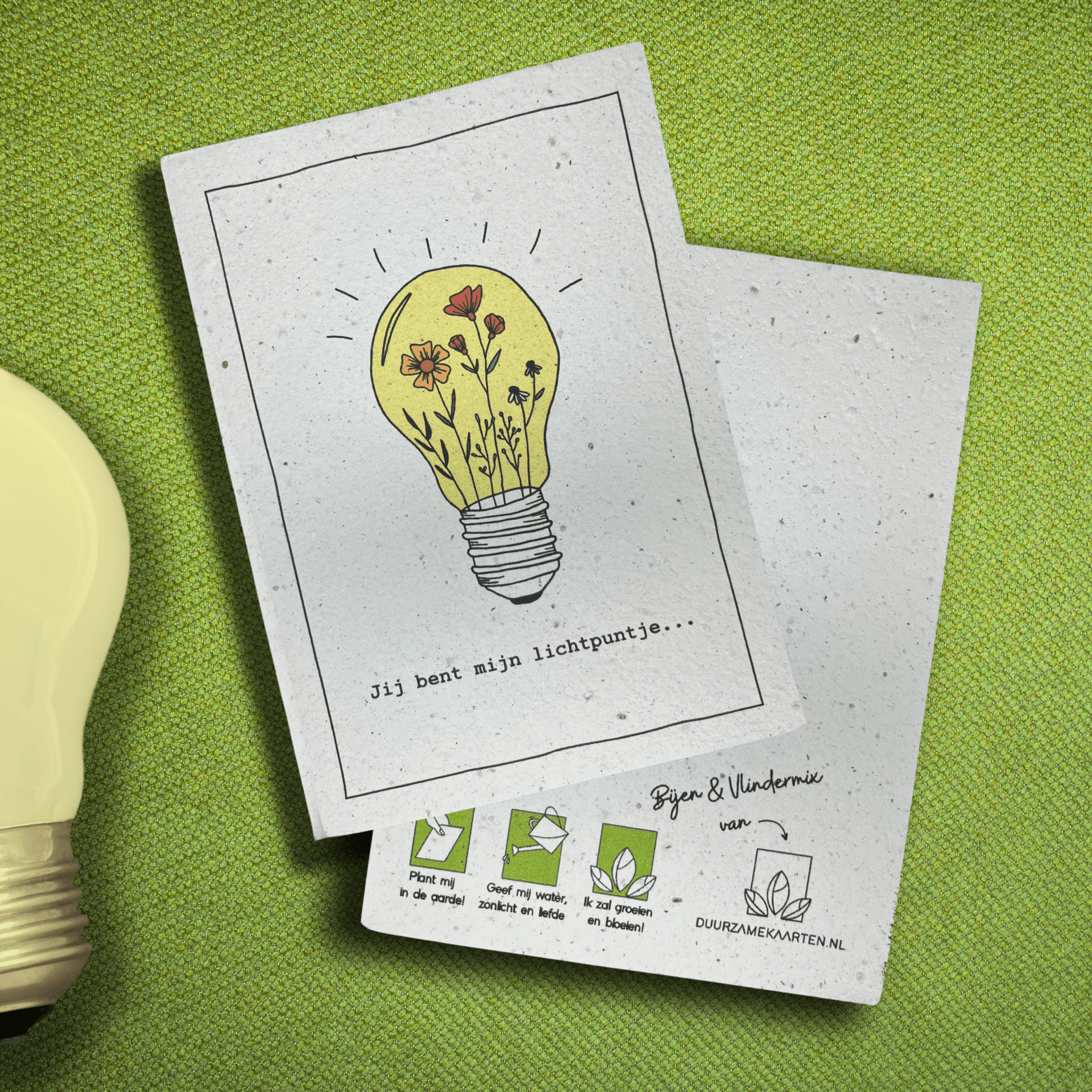 Bemoedigende lichtpuntje wenskaart